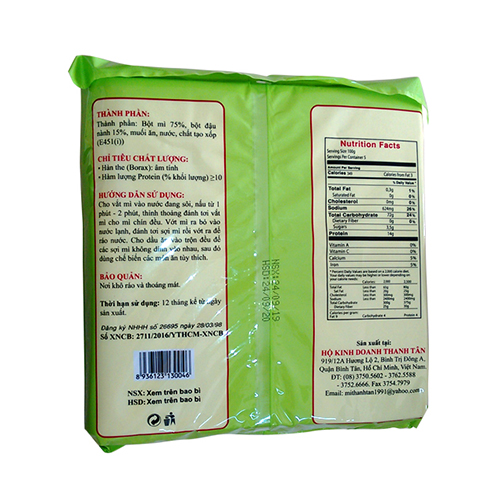 Mì đậu nành Thanh Tân 500g sợi nhỏ
