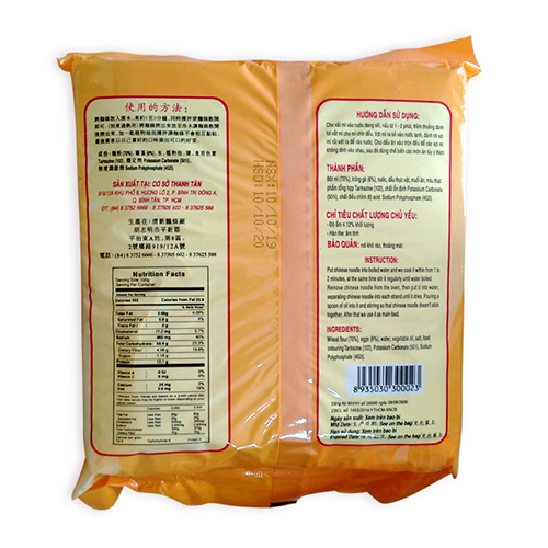 Mì trứng Thanh Tân Đặc Biệt  Loại 1 – 500g - sợi nhỏ